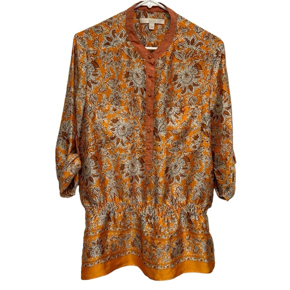 Banana Republic Tops - ✨3/$15 Banana Republic Heritage Boho Floral Top Button Front Peplum Blouse